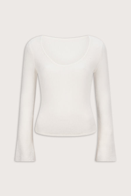 Multiway Long Sleeve Beach Knit Top - Ivory