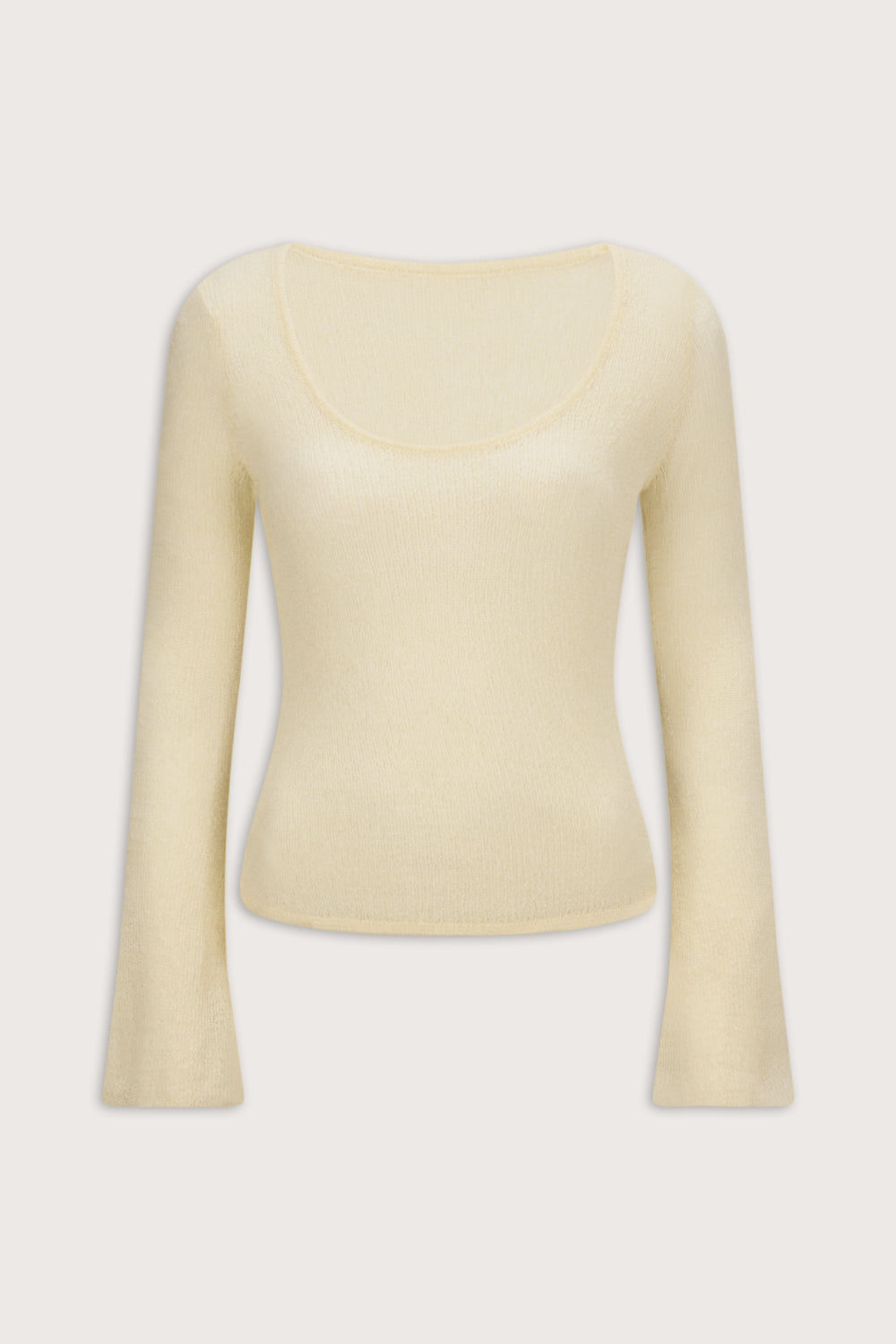 Multiway Long Sleeve Beach Knit Top - Lemon Yellow