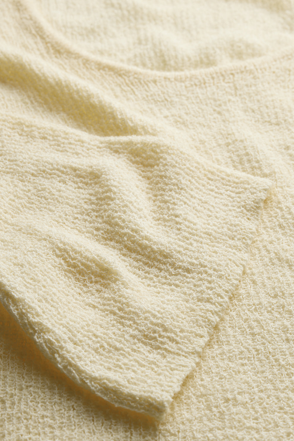 Multiway Long Sleeve Beach Knit Top - Lemon Yellow