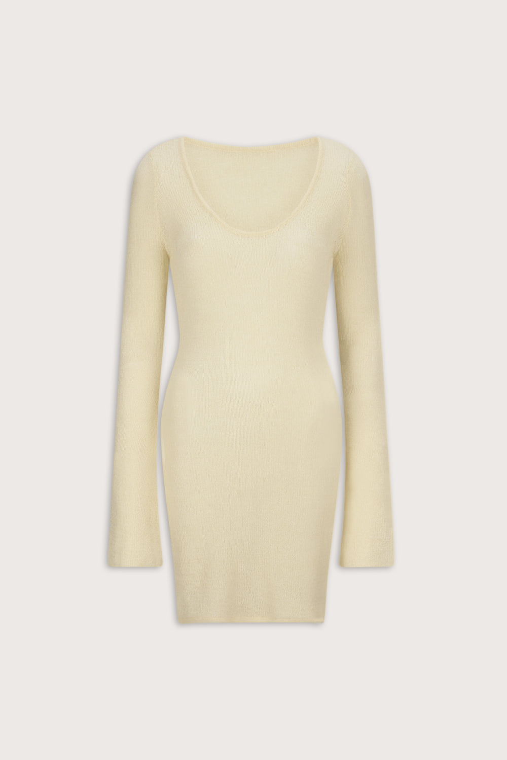 Multiway Beach Knit Mini Dress - Lemon Yellow