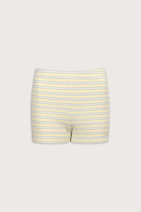 Stripe Knit Short - Lemon Yellow