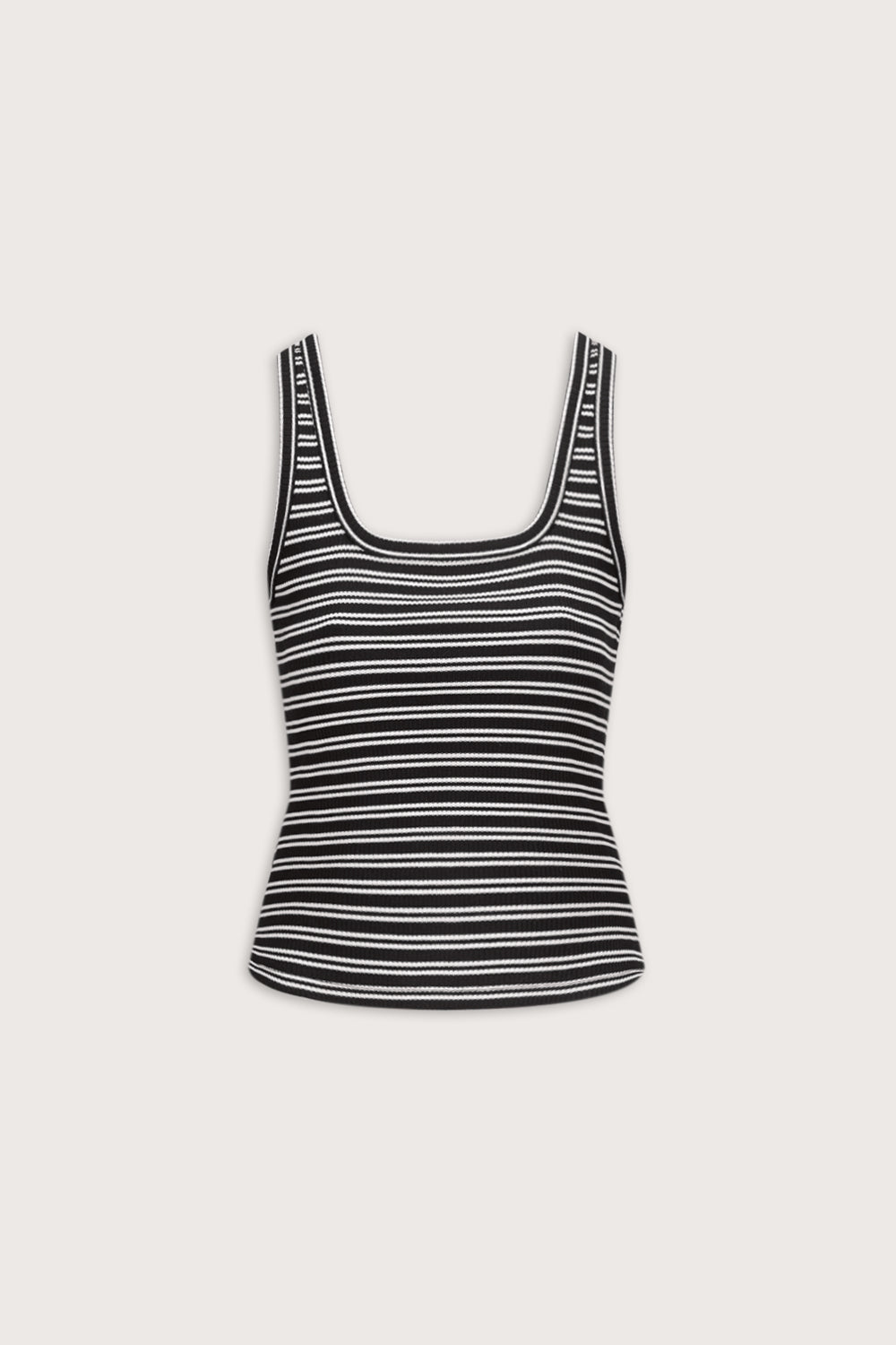 Stripe Knit Vest - Black / White