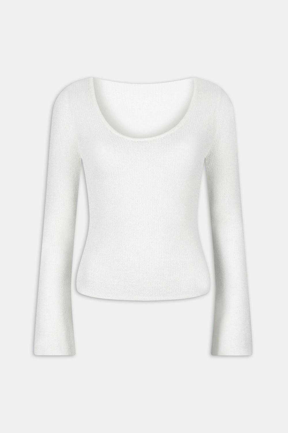 MULTIWAY LONG SLEEVE RESORT KNIT TOP - COCONUT MILK