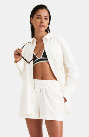 POPLIN SHIRT - COCONUT MILK