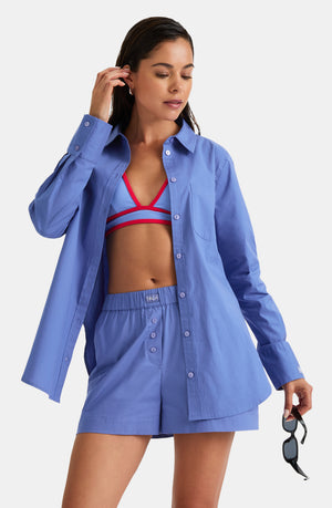 POPLIN SHIRT - POSITANO BLUE
