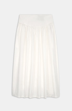 POPLIN MAXI SKIRT - COCONUT MILK