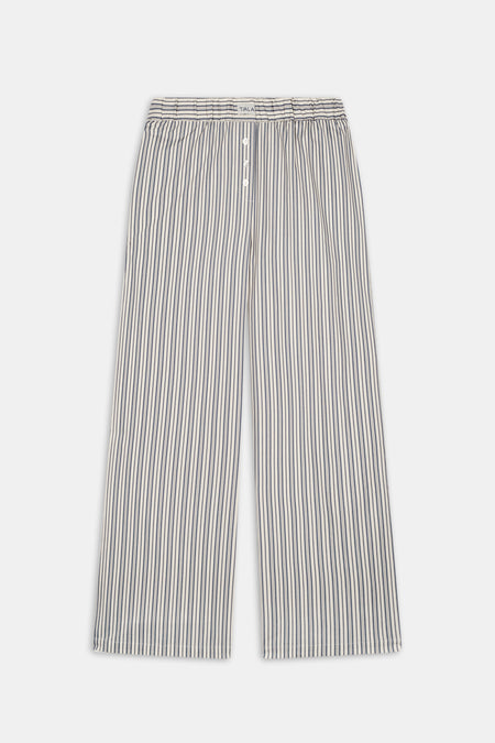 Poplin Trouser - Blue Stripe