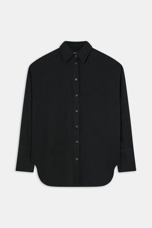 The Essential Linen Shirt - Shadow Black