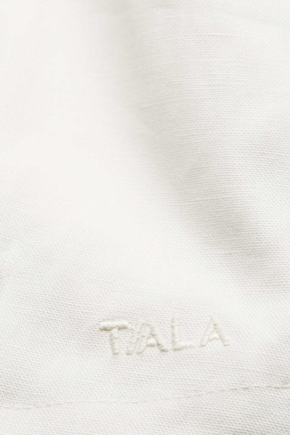 HEAVYWEIGHT LINEN LONGLINE STRAPLESS TOP - COCONUT MILK