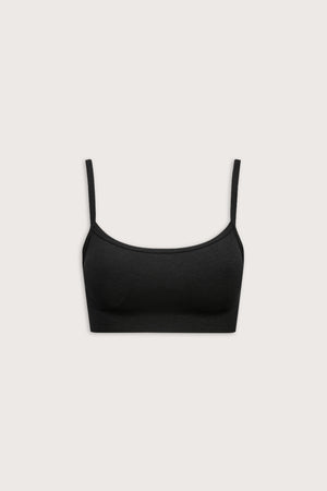 Sculpt Seamless Bandeau Sports Bra - Black Marl