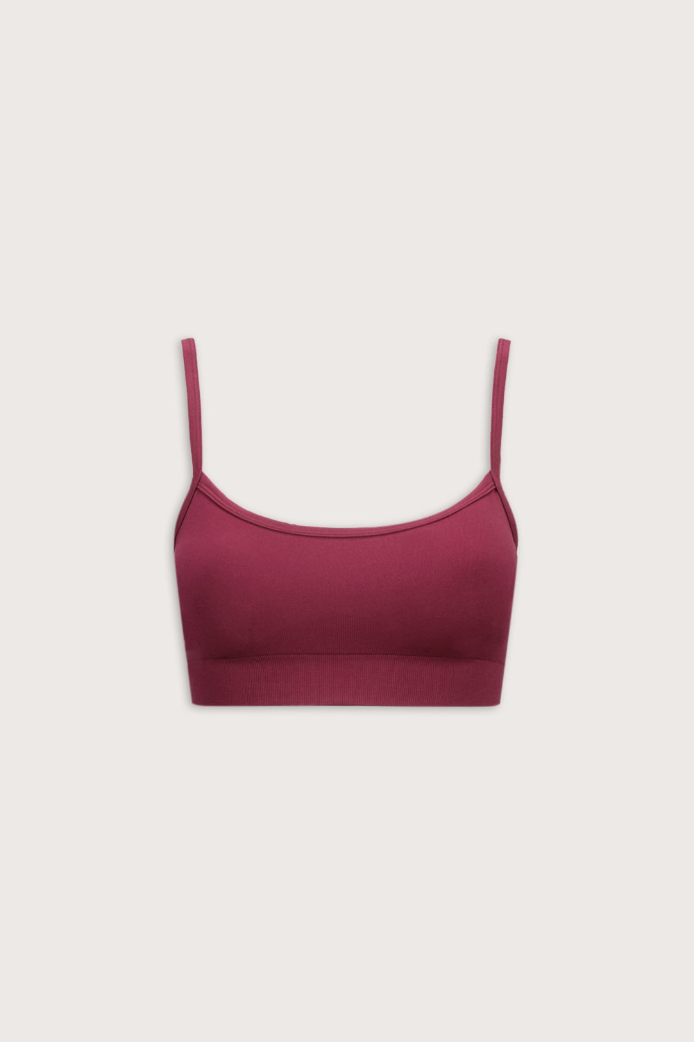 Sculpt Seamless Bandeau Sports Bra - Cherry Red