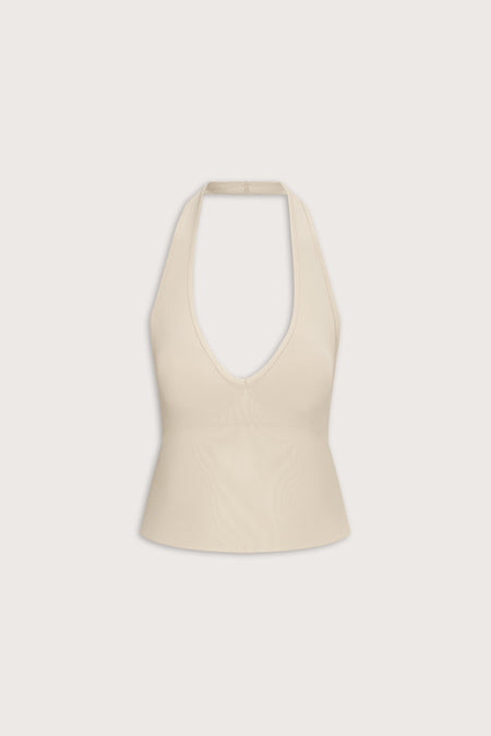 Sculpt Seamless Halter Tank - Chai