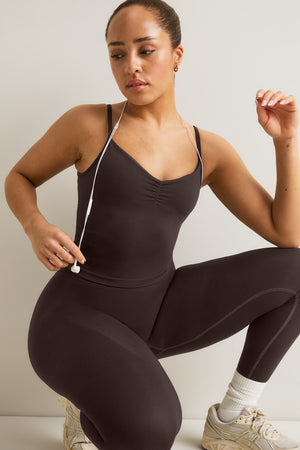 Sculpt Seamless Ruched Vest - Americano