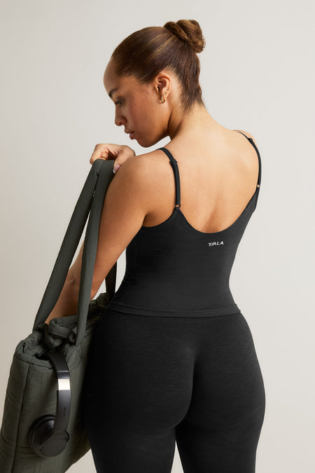 Sculpt Seamless Ruched Vest - Black Marl