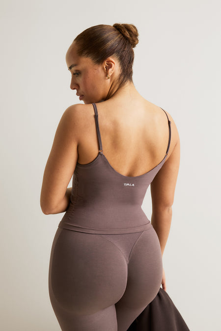 Sculpt Seamless Ruched Vest - Dark Truffle