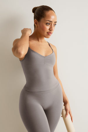 Sculpt Seamless Ruched Vest - Pebble