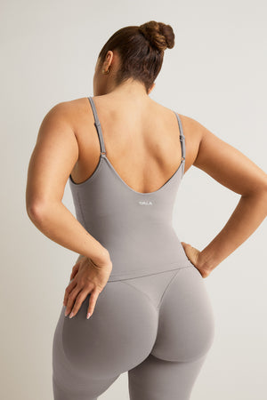 Sculpt Seamless Ruched Vest - Pebble