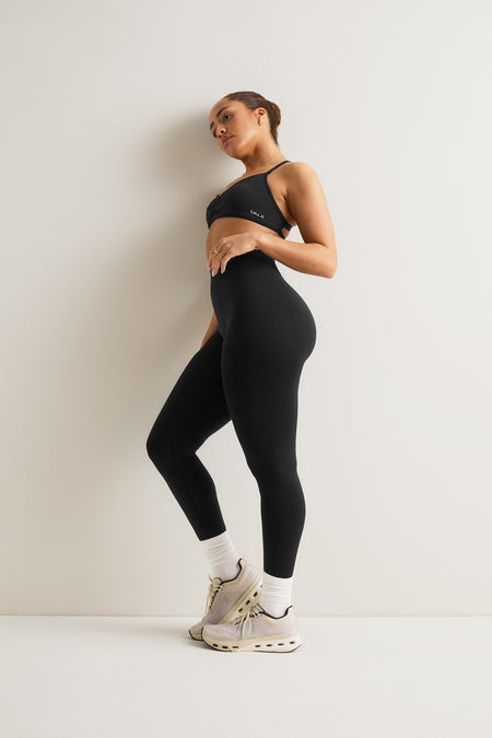 Sculpt Seamless Scrunch Legging - Black Marl