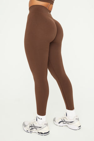 SCULPT SEAMLESS SCRUNCH LEGGING - COFFEE MARL