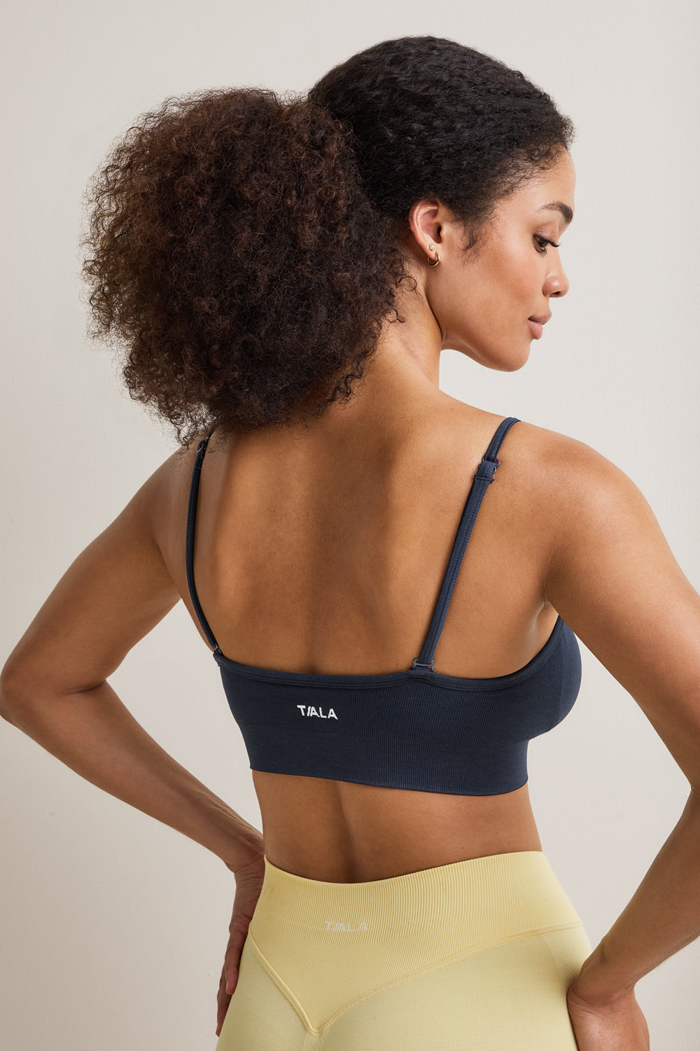 Sculpt Seamless Bandeau Sports Bra - Navy Marl