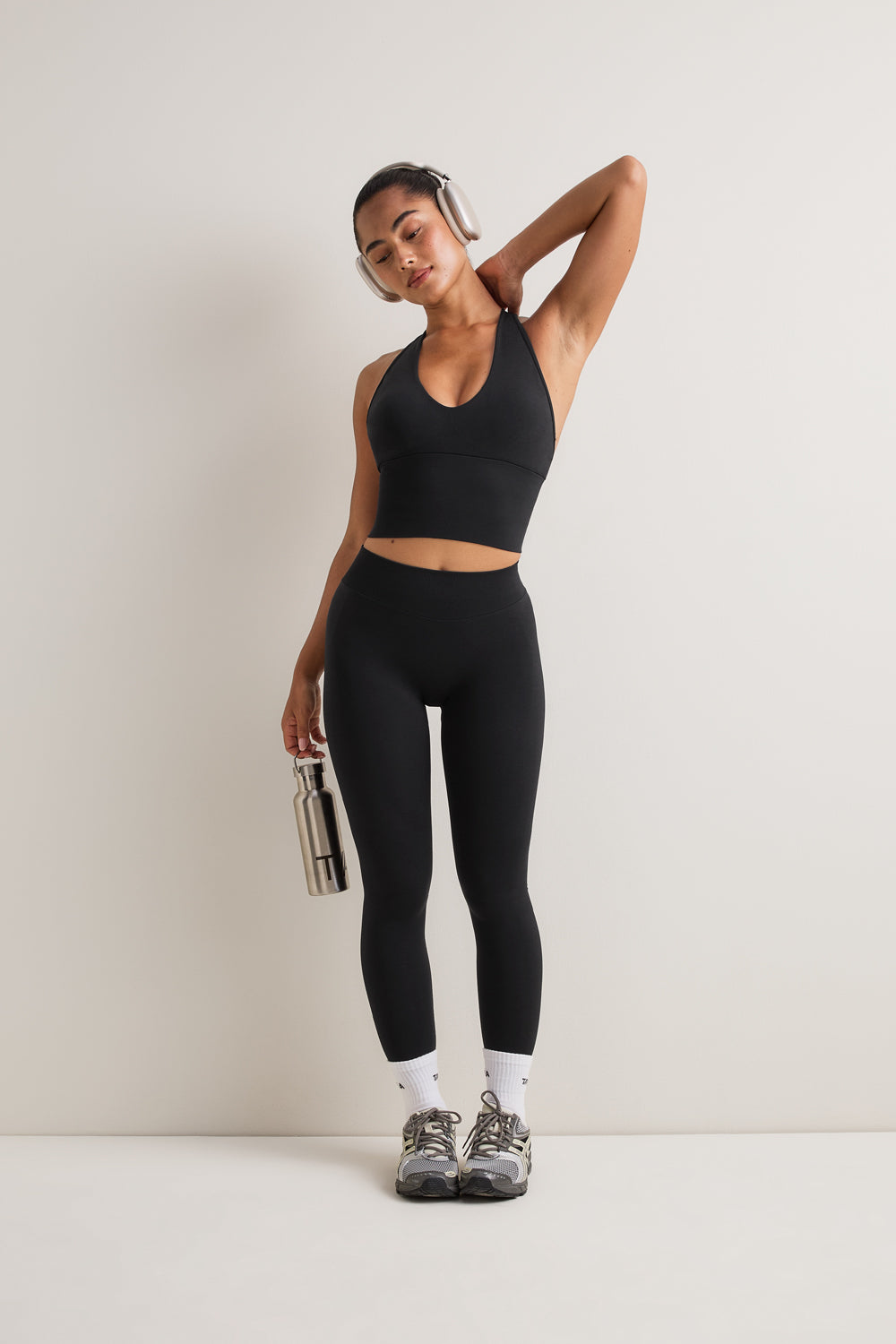 Sculpt Seamless Twist Back Vest - Black Marl