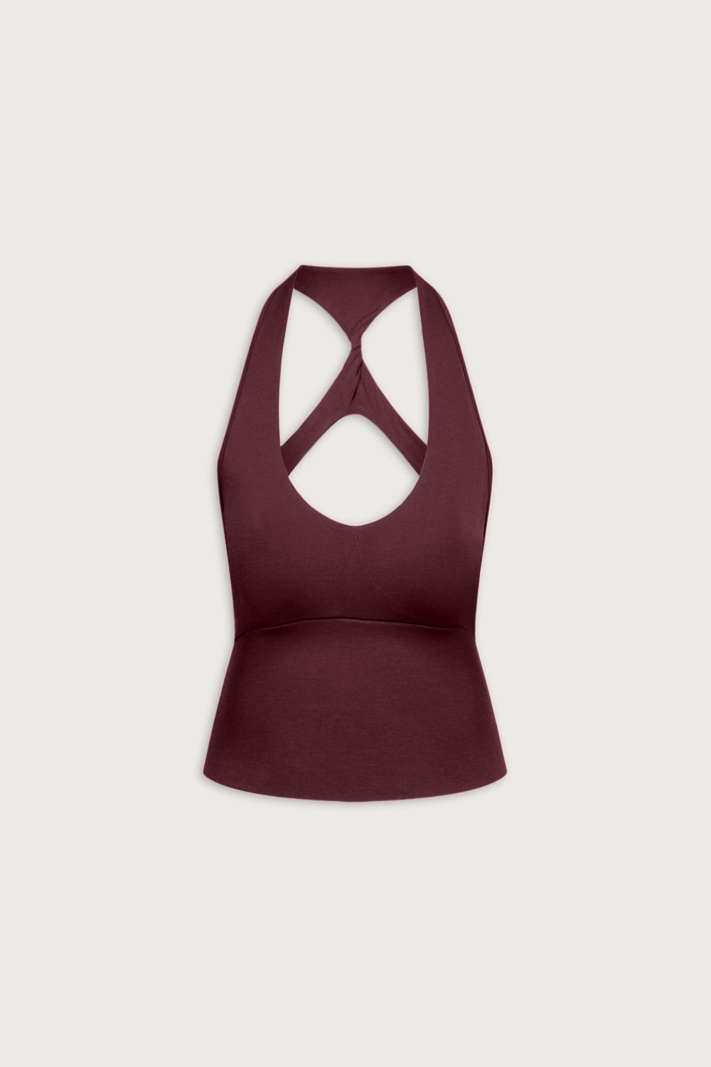 Sculpt Seamless Twist Back Vest - Deep Cherry