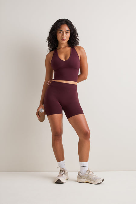 Sculpt Seamless Twist Back Vest - Deep Cherry