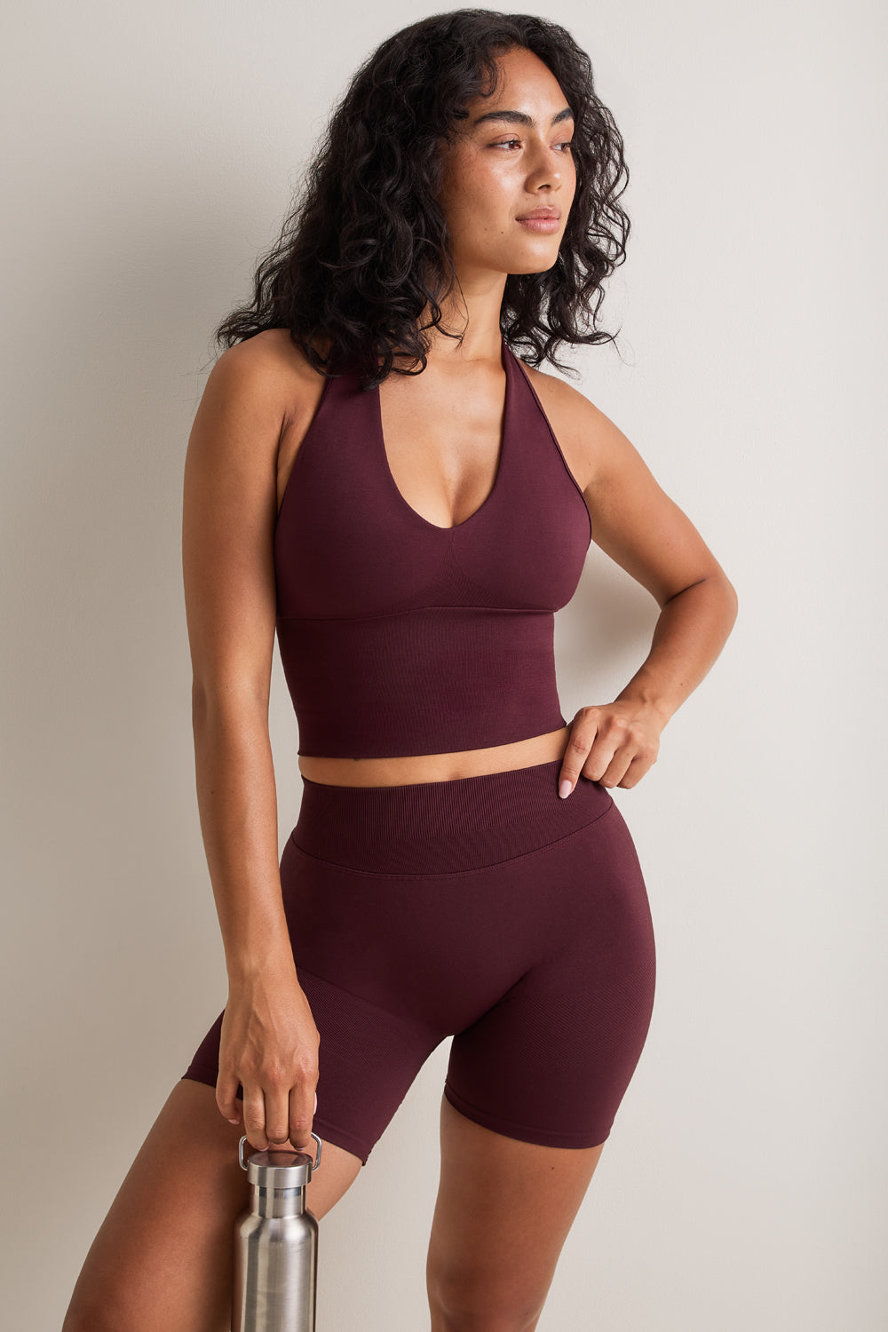 Sculpt Seamless Twist Back Vest - Deep Cherry