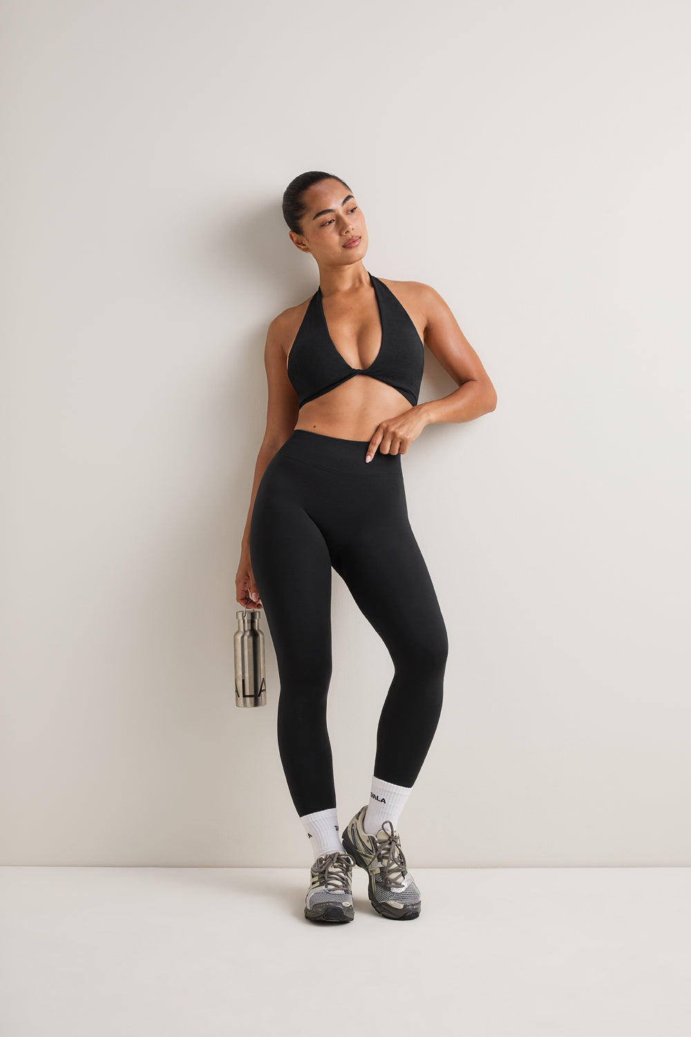 Sculpt Seamless Twist Front Bra - Black Marl
