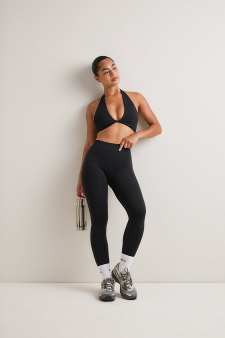 Sculpt Seamless Twist Front Bra - Black Marl
