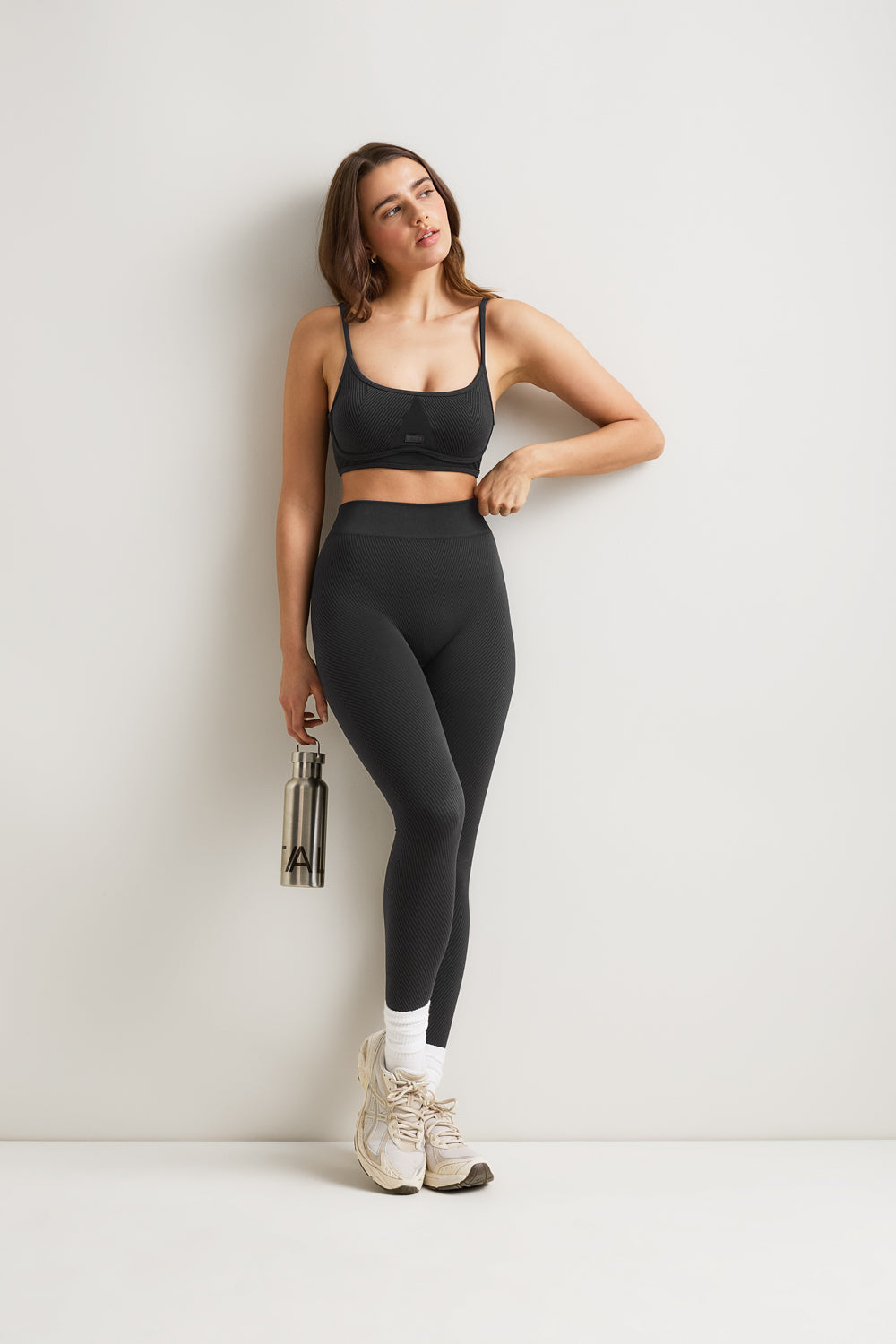 Seamless Rib Legging - Vintage Black