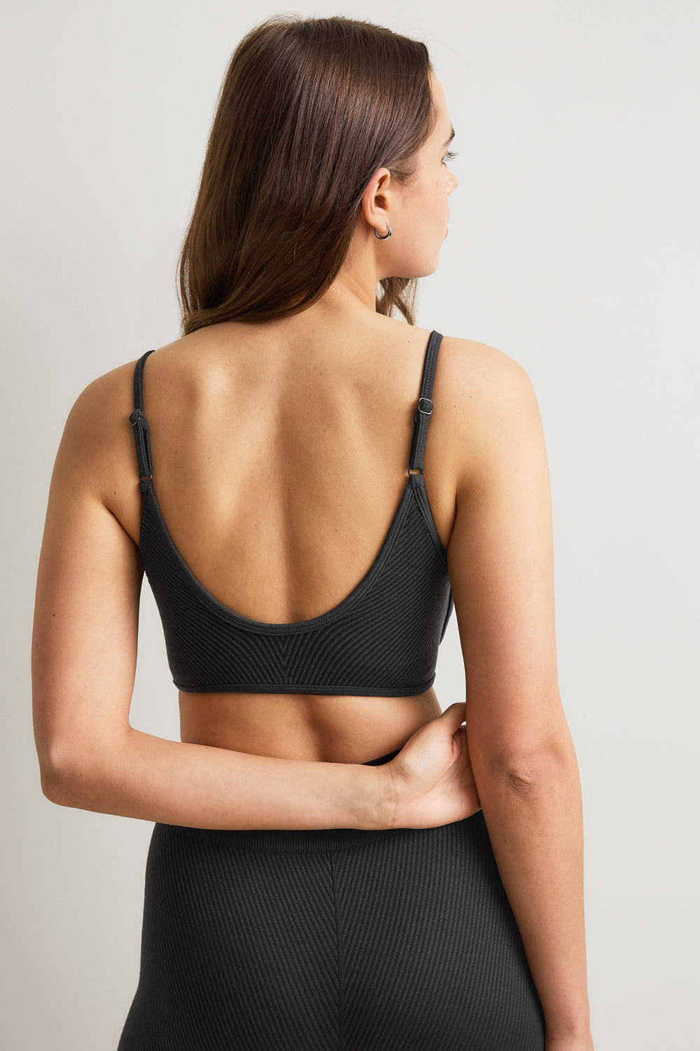 Seamless Rib Bra - Vintage Black