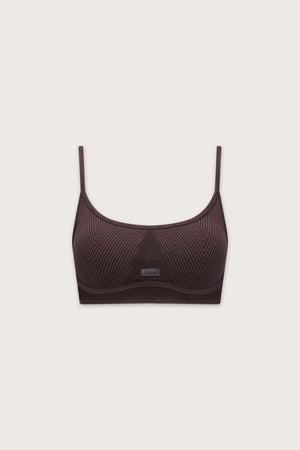 Seamless Rib Bra - Vintage Brown