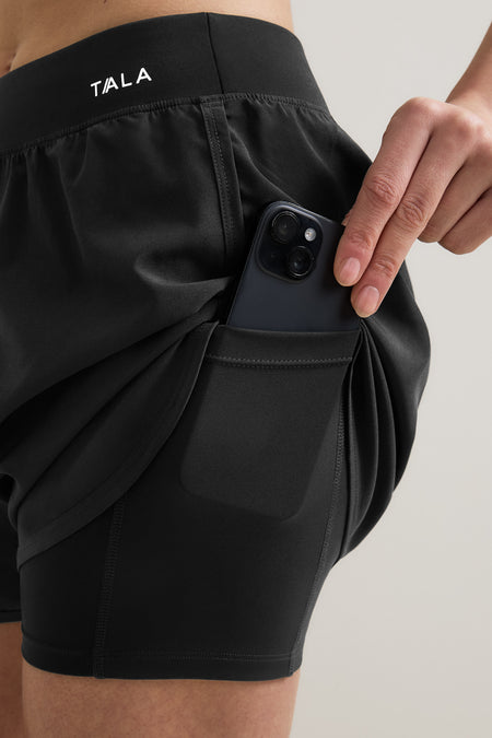 SkinLuxe Built-In Pocket 2In1 Short - Shadow Black