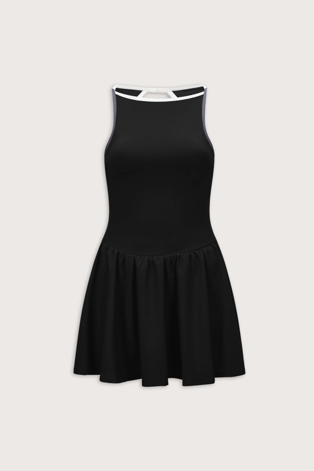SkinLuxe Boat Neck Active Dress - Black
