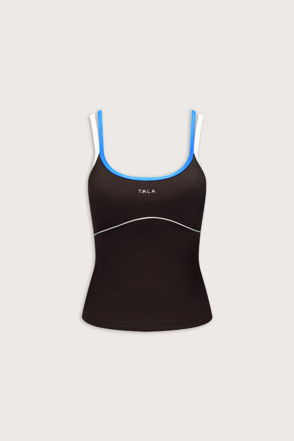 SkinLuxe Contrast Double Strap Tank - Americano