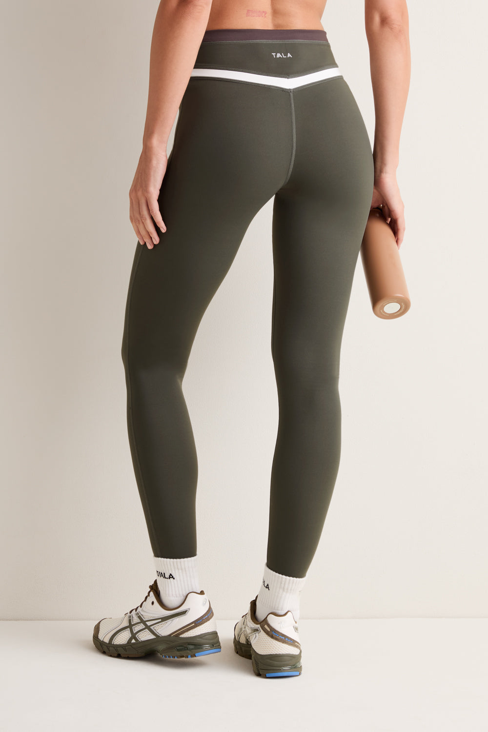 SkinLuxe Contrast High Waist Legging  - Dark Olive