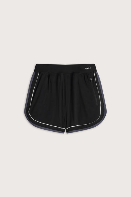 Skinluxe Contrast Retro Run Short - Black