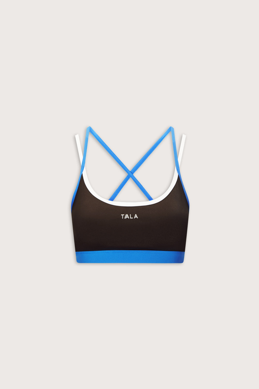 SkinLuxe Contrast Cross Strap Sports Bra - Americano