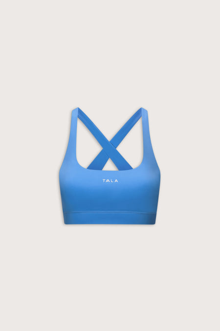 SkinLuxe Cross Back Sports Bra - Cobalt Blue