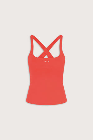 SkinLuxe Cross Back Vest - Coral