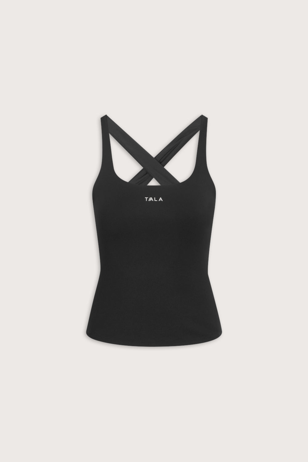 SkinLuxe Cross Back Vest - Shadow Black