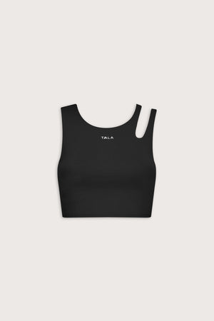 SkinLuxe Longline Sports Bra - Shadow Black