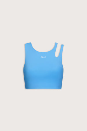 SkinLuxe Longline Sports Bra - Sky Blue