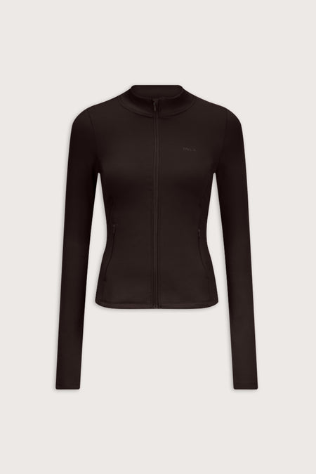SkinLuxe Fleece Zip Through Jacket - Americano