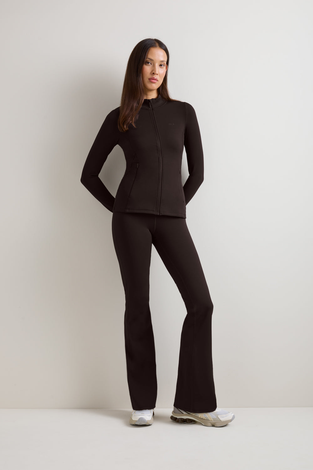 SkinLuxe Fleece Zip Through Jacket - Americano