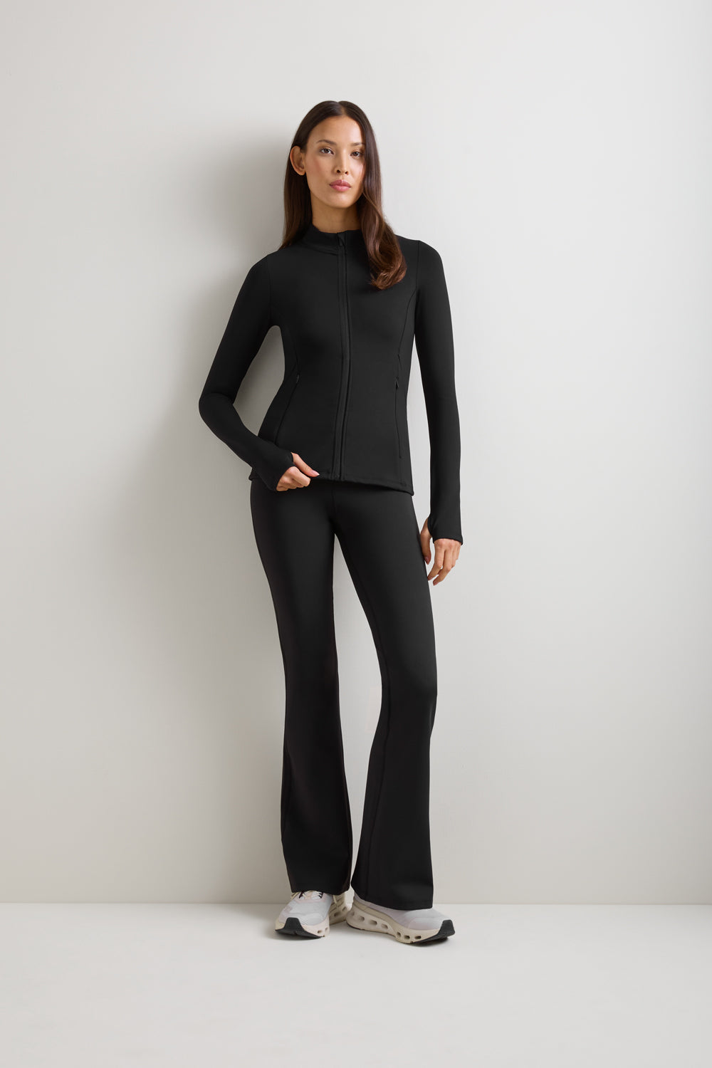 SkinLuxe Fleece Zip Through Jacket - Shadow Black