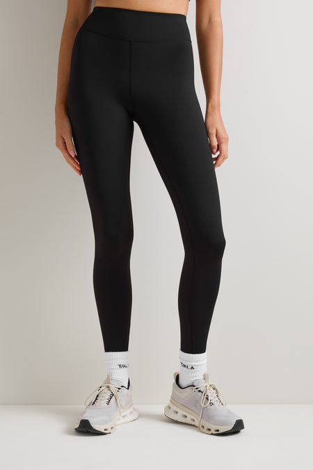 SkinLuxe Fleece High Waisted Legging - Shadow Black