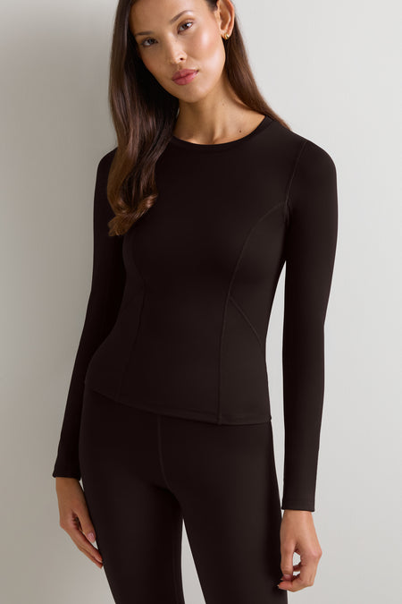 SkinLuxe Fleece Top - Americano