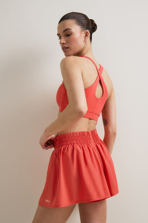SkinLuxe Ruched Waist Floaty Short - Coral